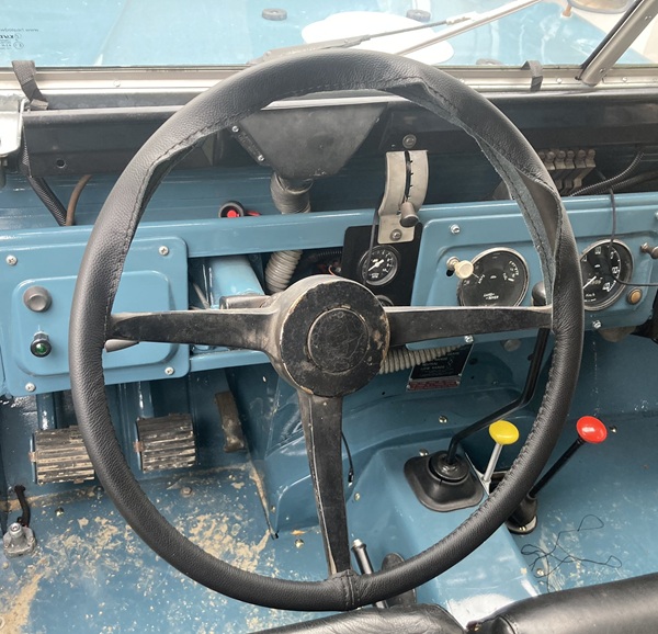 Leather steering wheel