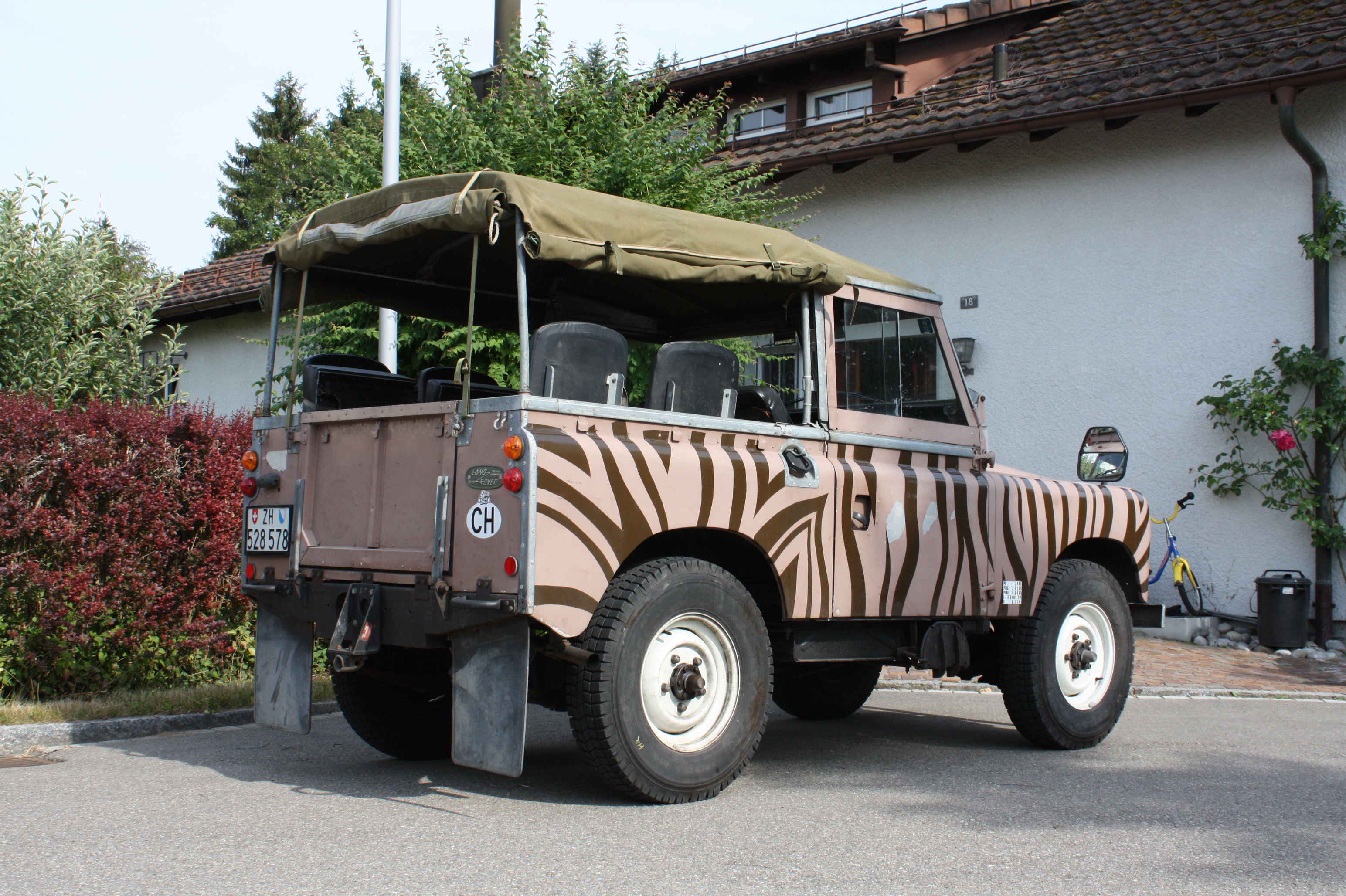 Land Rover SIIA soft-top canvas.